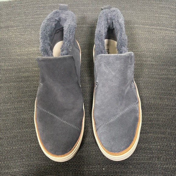 Toms Paxton Slip On Fur-Lined Sneaker Suede Women Size 7.5 - Picture 5 of 11